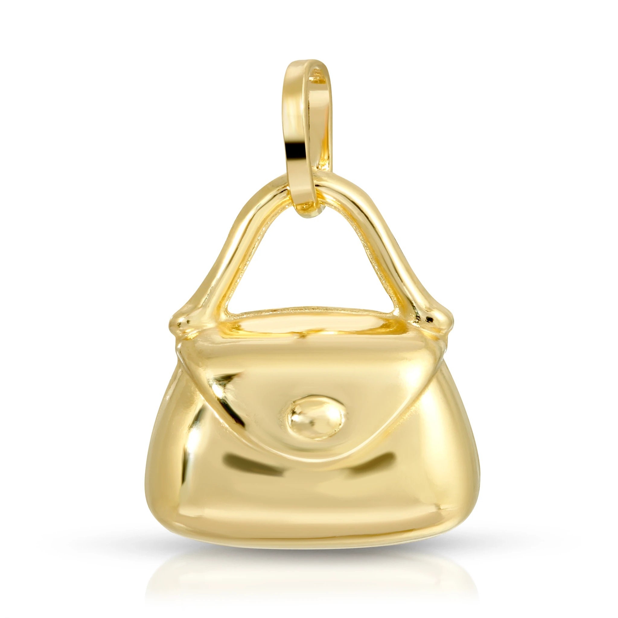 Gold purse charm discount