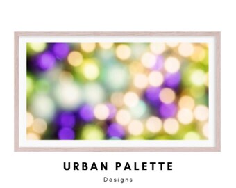 Samsung Frame TV Art Abstract, Bokeh Mardi Gras Colors, Bokeh Light, Samsung Frame TV Art Home Décor Digital Download, Mardi Gras Carnival