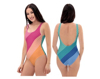 Sexy Multicolor One Piece Swimsuit