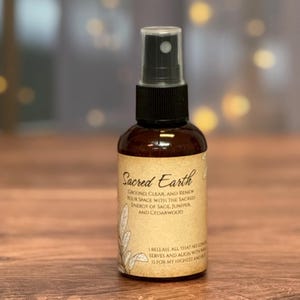 Sacred Earth – Sage, Juniper & Cedarwood Energy Clearing Spray Ground, Clear, and Renew Your Space with Sacred Energy