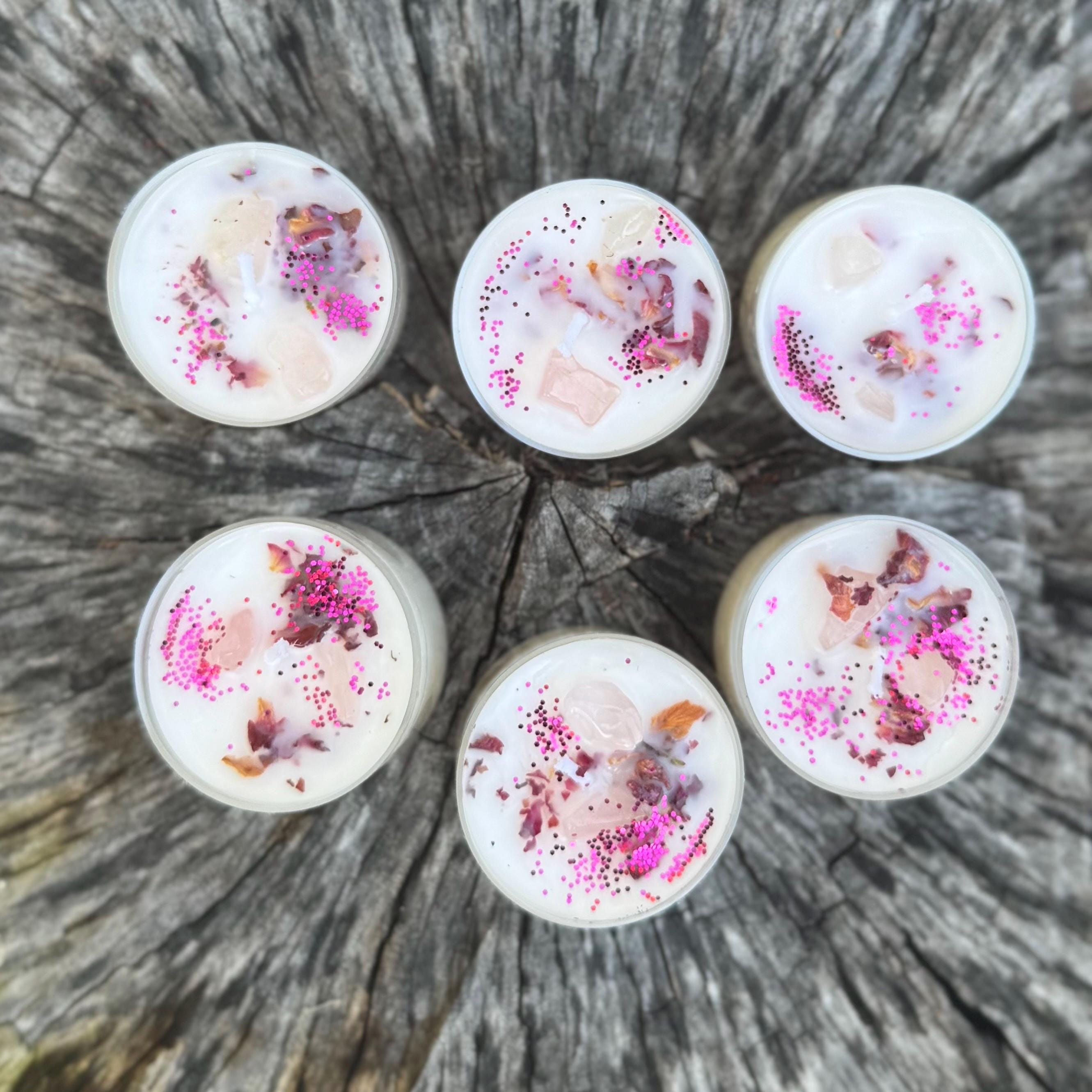 Love Spell Tea Light Set - Rose Quartz, Reiki-Infused, Romantic & Intention-Focused Candle Set