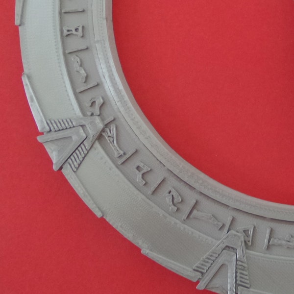 S.Gate 9 Inch & 9.5 3D Ring with Steps and Clock Options. 3D Prnted in PLA Metal Effect