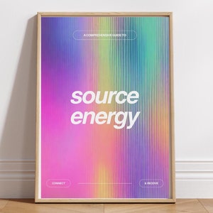 Energy Poster Spiritual Wall Art Healing Print Energy Healing Poster Meditation Print Spiritual Decor Colorful Aura Poster Meditation Art