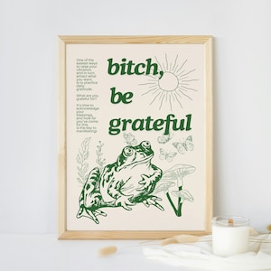 Dagelijkse dankbaarheid poster groene muur kunst spirituele poster dankbaarheid citaat muur kunst retro poster grappig citaat dankbaarheid muur kunst aan de muur voor woonkamer