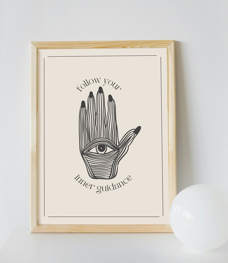 Spiritual Wall Art Intuition Poster Psychic Art Print Neutral Wall Art ...