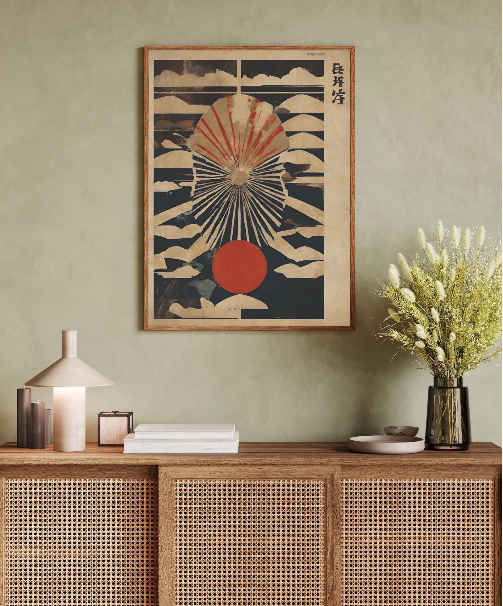 Japanese Abstract Art Print: Vintage Style Masculine Wall Decor - Etsy
