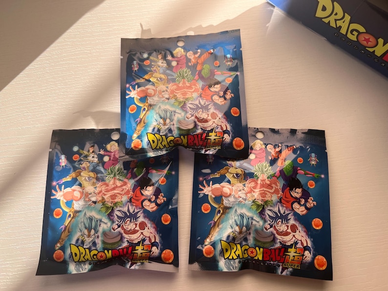 Surprise Envelopes Dragon Ball Keychain Collectible Card Goku Vegeta