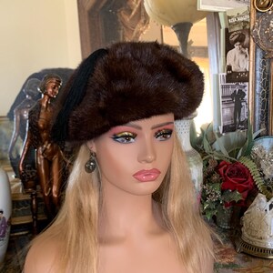 Brown Fur Beret - Etsy