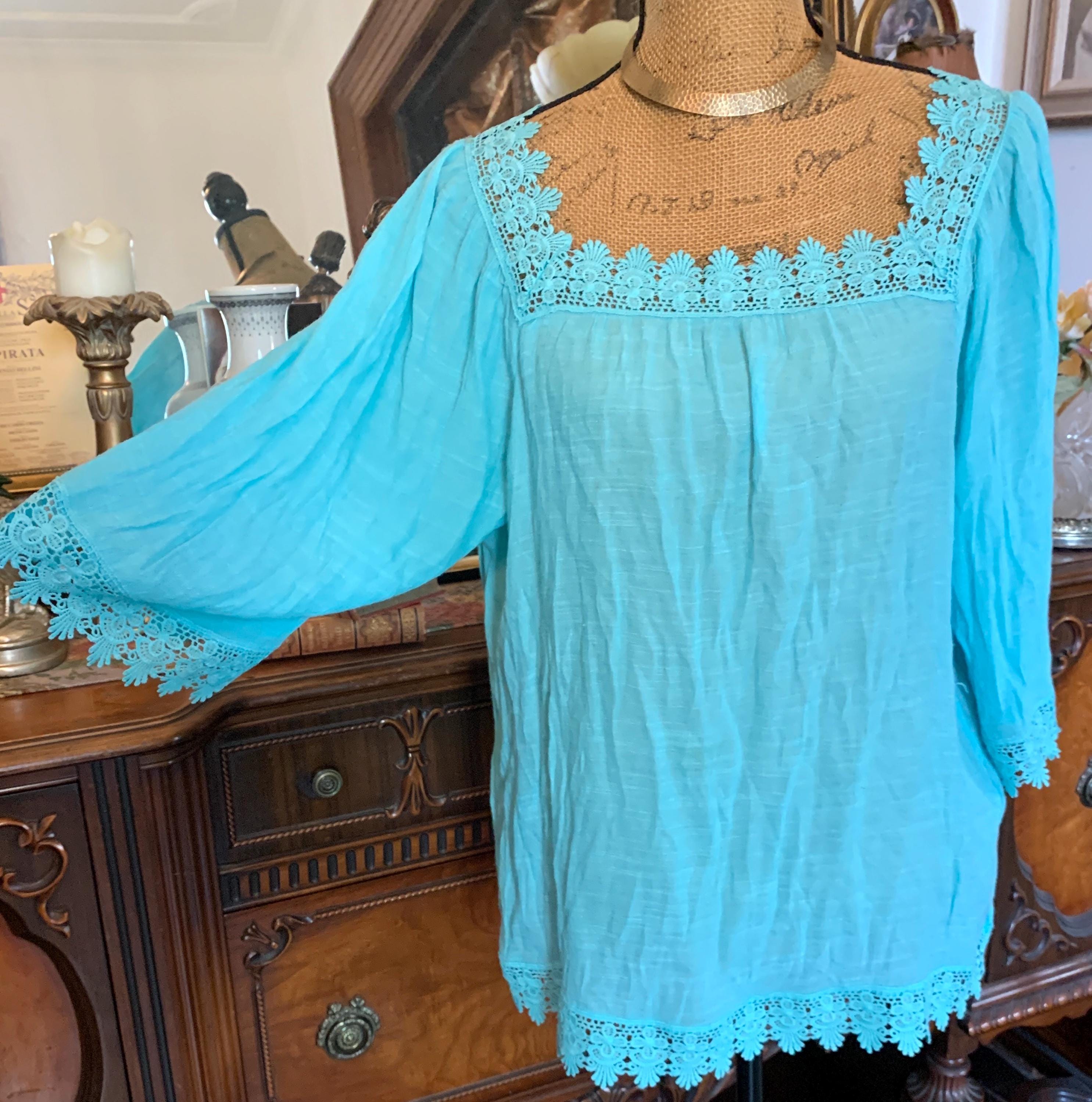 Blouse à manches longues coupe oversize femme vert
