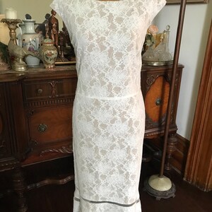 chinese dress ladies Ralph Lauren Lauren Women's Floral-Lace Racerback Sheath Dress (14, White)  at Amazon Women's Clothing store