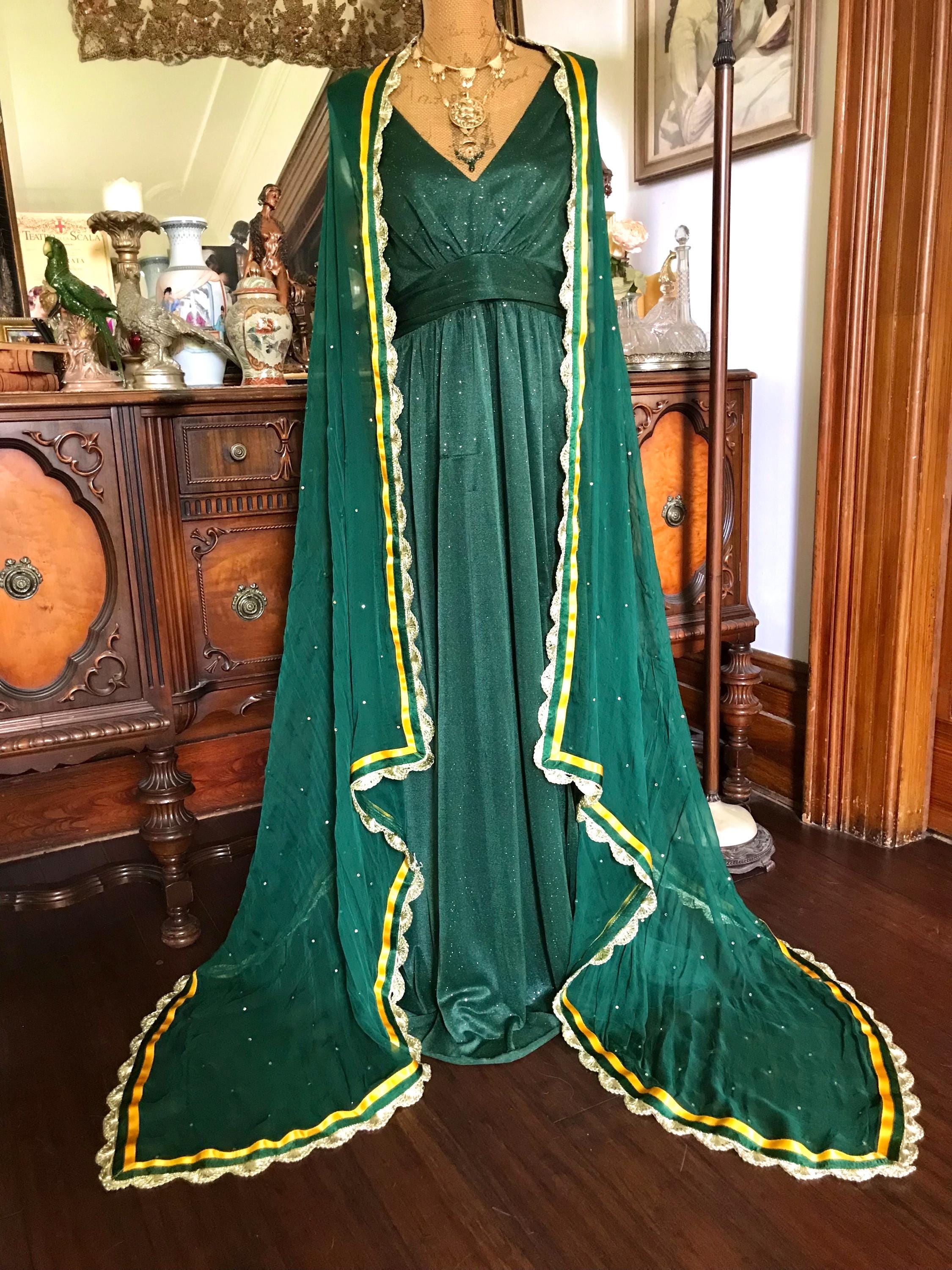 Vintage Royal Grecian Roman Jane Austen Bridgerton Fairy Queen Princess Renaissance Gown Prom Dress & EPIC Shawl Set Styled by Victoria!