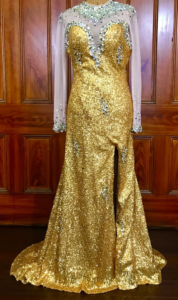 petite gold sequin dress Time To Shine Gold Sequin Mini Dress - 10 main image 0