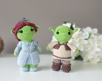 Amigurumis Shrek and Fiona