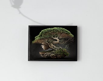 Digital art "Faceted Foliage" - Custom Wall Art, Digital Download