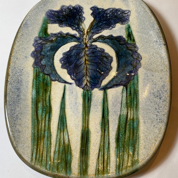 Audrey A Durnam Pottery Art Handmade Platter Or Wall Plate Signed 8.5” x11”