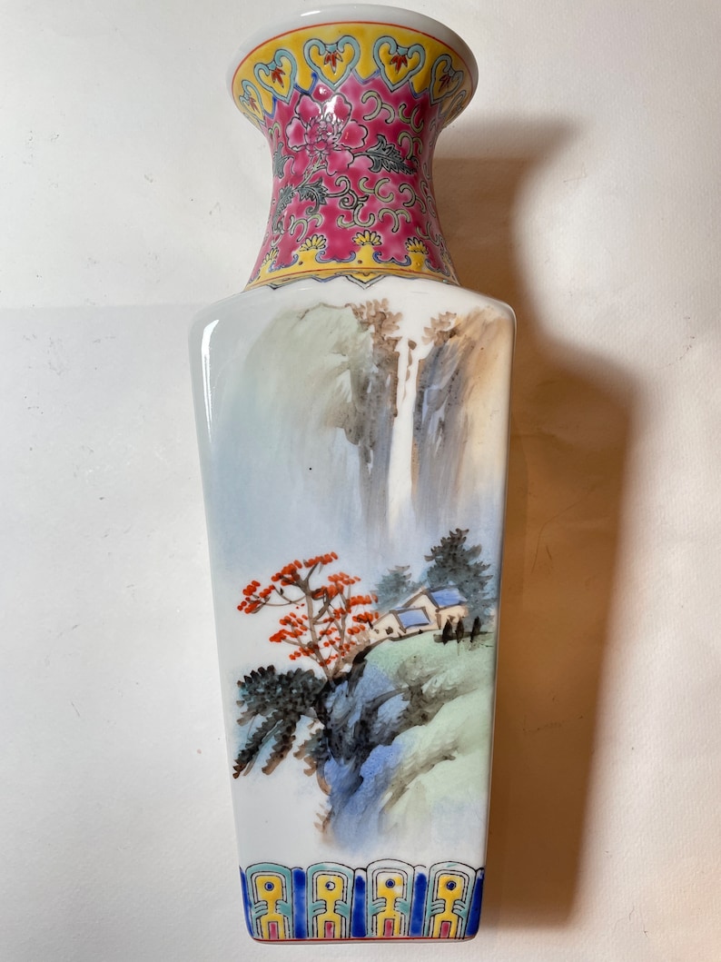 Zhongguo Zhi Zao Porcelain Chinese Vase Etsy