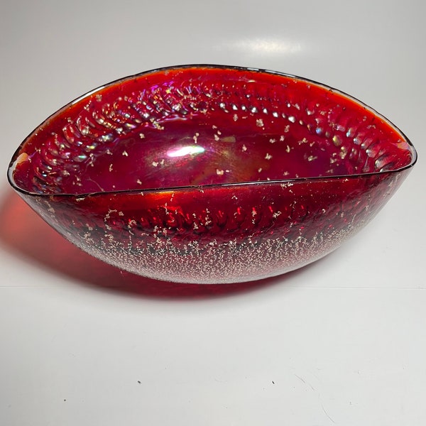 Vintage Yalos Casa Murano Glass Centerpiece Bowl