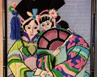 Geisha Vintage Needlework Art