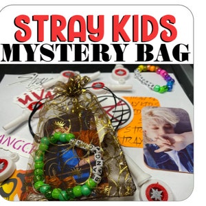 Stray Kids Mystery Bag | Zufällige Bias Box Pack | Aufkleber, Fotokarten, Fotostrips, Schlüsselanhänger | Kpop Geschenk Merch