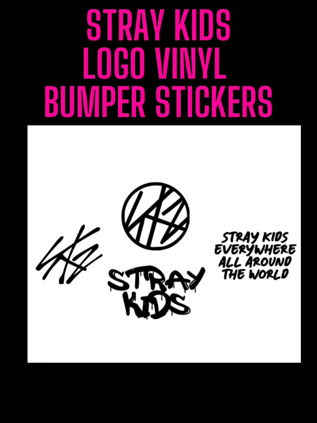 Stray Kids Logo Decal | KPOP Vinyl Bumper Stickers | Assorted Decals ...