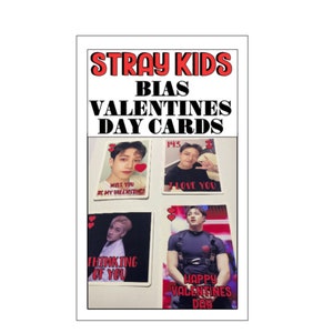 Stray Kids Bias Valentinstag Karten | Kpop Gruppe Feiertags-Gruß-Karten