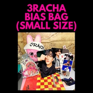 3RACHA Schrägband Geschenk Taschen Kleine Größe | Stray Kids Überraschungspaket | Knall Chan, Han, Changbin | Kpop Group Merch | Sticker, Fotokarten, Schlüsselanhänger