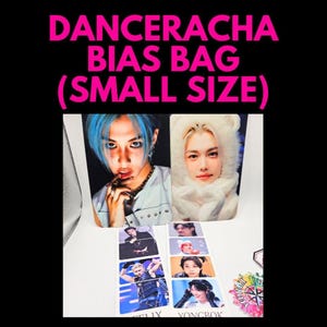 DANCERACHA Schrägband Geschenk Taschen Kleine Größe | Stray Kids Überraschungspaket | Lee Weiß, Hyunjin, Felix | Kpop Merch | Sticker, Fotokarten, Schlüsselanhänger