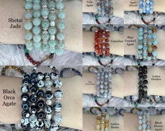 ミックスクリスタルブレスレット、本物のクリスタル、8mmビーズ - Etsy