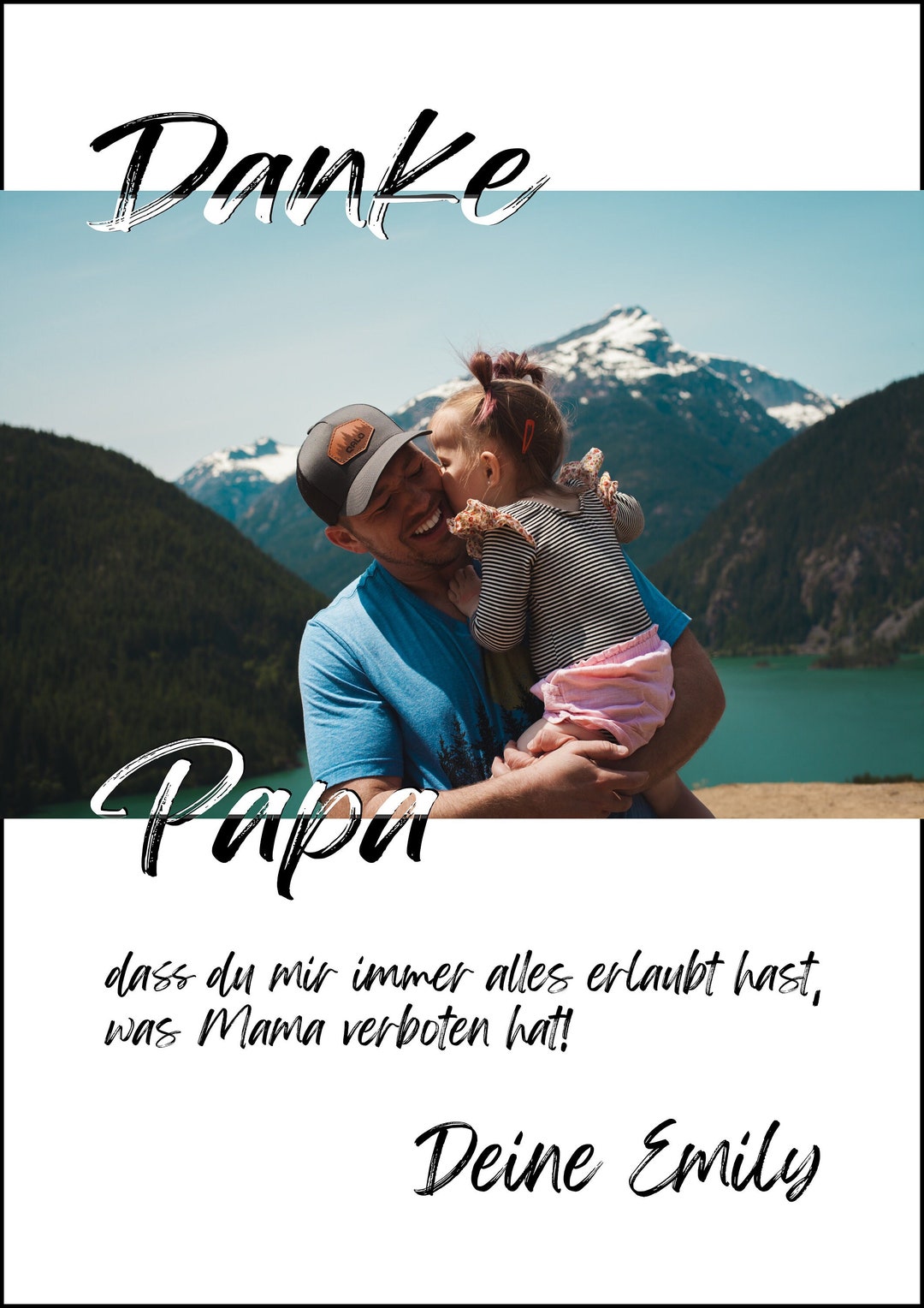 Danke Papa Sag Auf Eine Originelle Art Und Weise Einfach Etsy