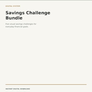 Savings Challenge Printable Bundle, 52 Week and 100 Envelope Trackers, Emergency Fund & Holiday Savings PDF