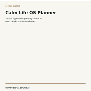 Digital Life Planner for Goodnotes, Undated Weekly Daily Planner, Goal Habit & Self Care Journal, Hyperlinked iPad Planner