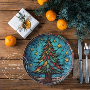 ThermoSaf Polymer Christmas Tree Plate, Christmas Dinner Plate Christmas  Christmas  Christmas Dinnerware  Christmas Cookie Plate