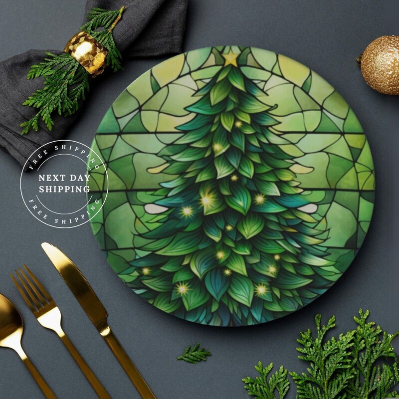 Christmas Dinner Plates Etsy