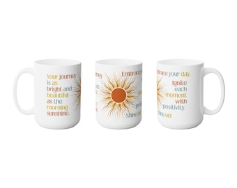 Retro Sunshine Mug Motivational Gift, Happy Coffee Mug Encouragement Gift Positivity Mug Unique Gift For Her Message Mug Sunshine Coffee Mug