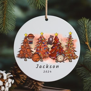 Basketball Ornament Personalized, Custom Name Ornament Custom Basketball Player Ornament Basketball Player Christmas Gift Sport Ornaments