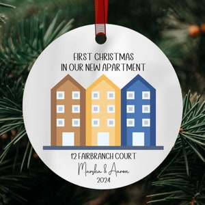 Our First Place Custom Christmas Ornament, My First Apartment Christmas Ornament First Home Gift Our First Christmas In New Home Ornament
