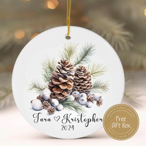 Personalized Couple Christmas Ornament, Married Couple Ornament Our First Christmas Together Ornament First Christmas Engaged Ornament