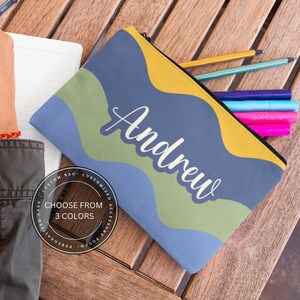 Personalized Pencil Case Back to School Gift, School Supplies Personalized Gifts Custom Zipper Pencil Pouch Trendy Aesthetic Pencil Bag