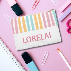 Personalized Pencil Case Back to School Gift, School Supplies Personalized Gifts Custom Zipper Pencil Pouch Trendy Aesthetic Pencil Bag