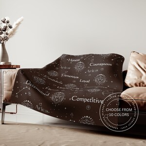 Aries Zodiac Blanket, Comfy Aries Blanket Minky Throw Blanket Gift For Aries Cozy Sofa Throw Blanket Unique Blanket Zodiac Sign Gift
