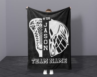 Personalisierte Lacrosse-Decke Benutzerdefinierte Lacrosse-Geschenk, Lacrosse-Team-Geschenke Benutzerdefinierte Name Decke Sofa werfen Decke benutzerdefinierte Lacrosse Senior-Geschenk