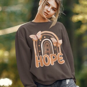 Boho Butterfly Sweatshirt Gift For Her Butterfly Pullover Gift For Daughter Butterfly Rainbow Sweatshirt Gift For Friend Boho Rainbow Shirt