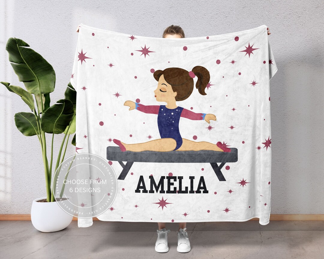 Gymnastics Pattern Print Blanket