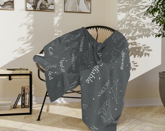 Capricorn Zodiac Blanket, Comfy Capricorn Blanket Minky Throw Blanket Gift For Capricorn Sofa Throw Blanket Unique Blanket Zodiac Sign Gift