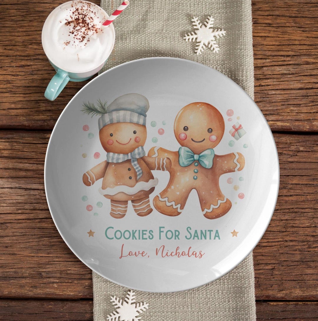 Personalized Santa Cookie Plate Christmas Keepsake, Cookies for Santa ...