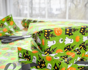 Ghost Wrapping Paper Cute Halloween Wrapping Paper 6 Foot Holiday Wrapping Paper Roll Halloween Birthday Wrapping Paper