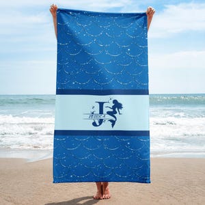 Personalized Mermaid Beach Towel