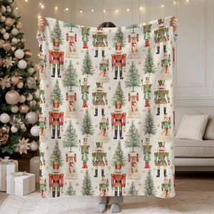 Christmas Nutcracker Blanket Holiday Throw Blanket, Winter Throw Blanket Nutcracker Decor Holiday Blanket Christmas Decor Nutcracker Gifts