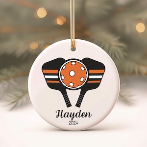 Custom Pickleball Ornament, Personalized Ornament Pickleball Present Custom Name Ornament Pickleball Player Pickleball Christmas Gift