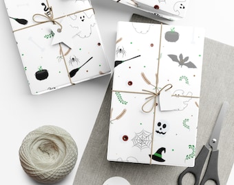 Ghost Wrapping Paper Cute Halloween Wrapping Paper 6 Foot Holiday Wrapping Paper Roll Halloween Birthday Wrapping Paper